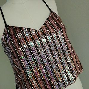 Sequined Crop Top NWT